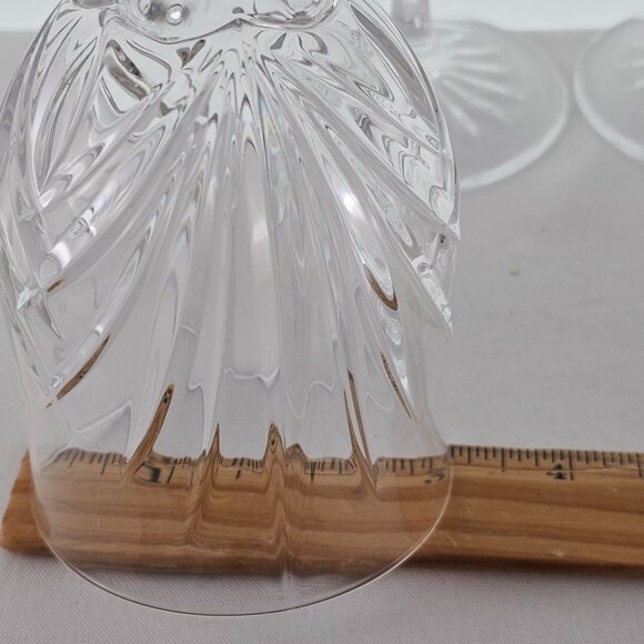 Cristal D'Arques Madrigal Water Goblet Glasses 8.5" set/4 fan cut crystal ribbed - Picture 9 of 9